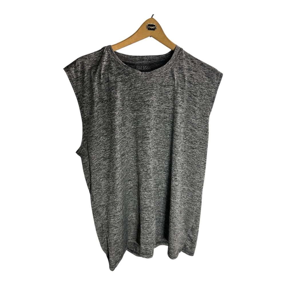 Real Essentials Men Tank Dry Fit Performance T-Shirt Sleeveless 2XL Heather Grey